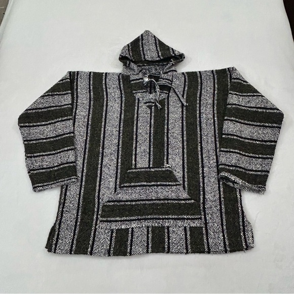 Other - Mexican Poncho Baja Jerga Surf Skate Drug Rug Pullover Hoodie Sweatshirt Mens 2X